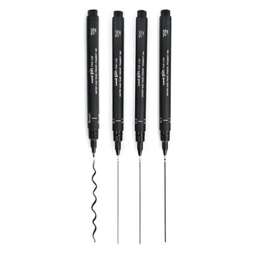 Estojo Caneta Nanquim Uni PIN 200 Uni-Ball 04 Pontas Tattoo Art