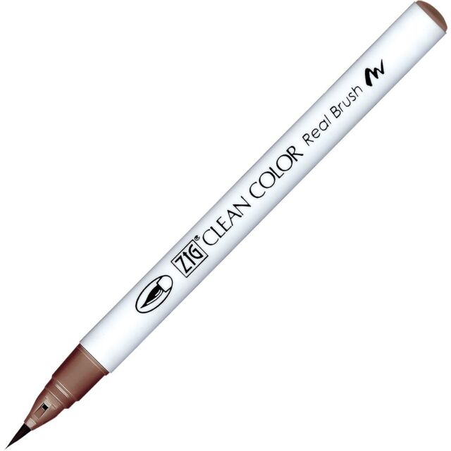Caneta Pincel Kuretake Zig Clean Color Real Brush Mocha Brown 603