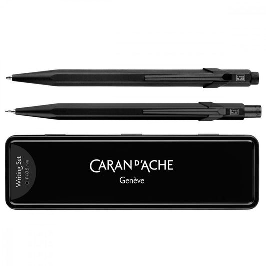 estojo presente caneta e lapiseira caran d’ache black code