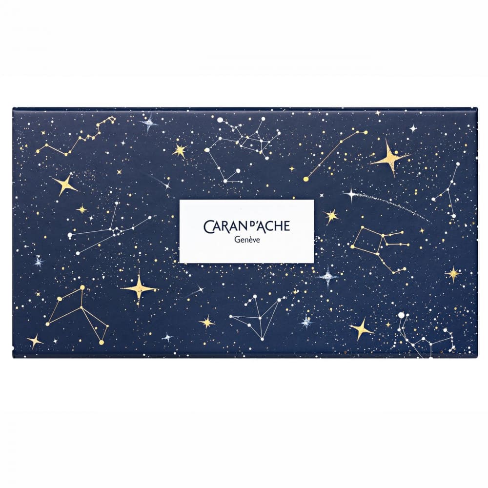 Estojo de Lápis Mixed Media Caran d'Ache Cosmic Blue Tons Metálicos