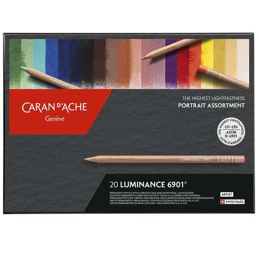 Lápis de Cor Caran d'Ache Luminance 20 Cores Retrato