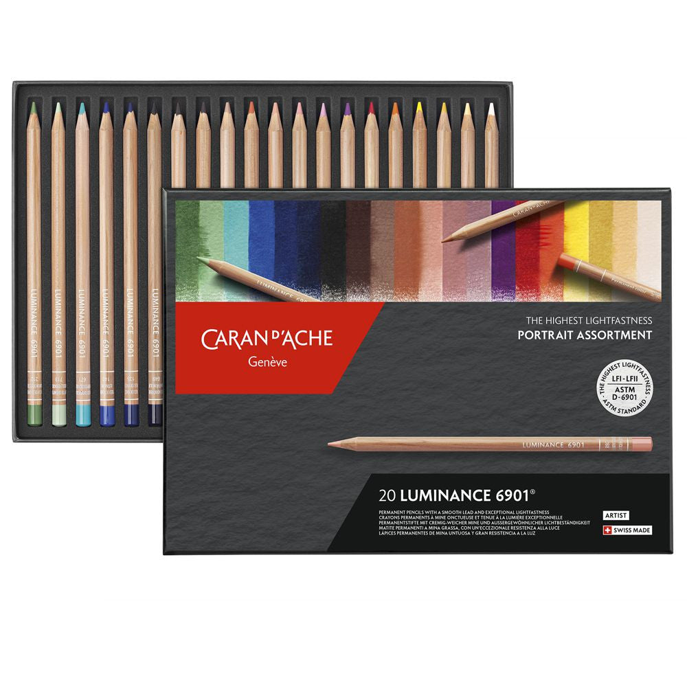 Lápis de Cor Caran d'Ache Luminance 20 Cores Retrato