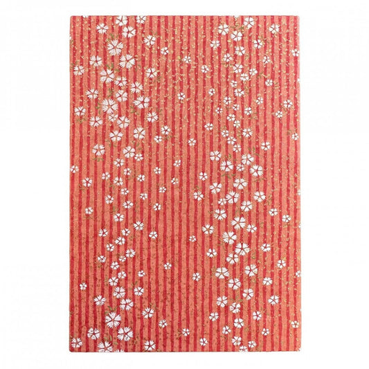 Caderno de Carimbos Goshuincho Kuretake LH10-19 White Flower With Red