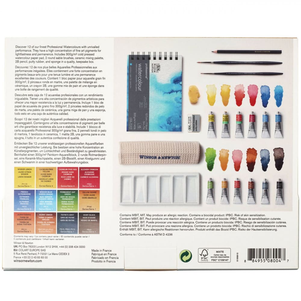 Estojo Tinta Aquarela Winsor & Newton Profissional Tubo Edição Limitada