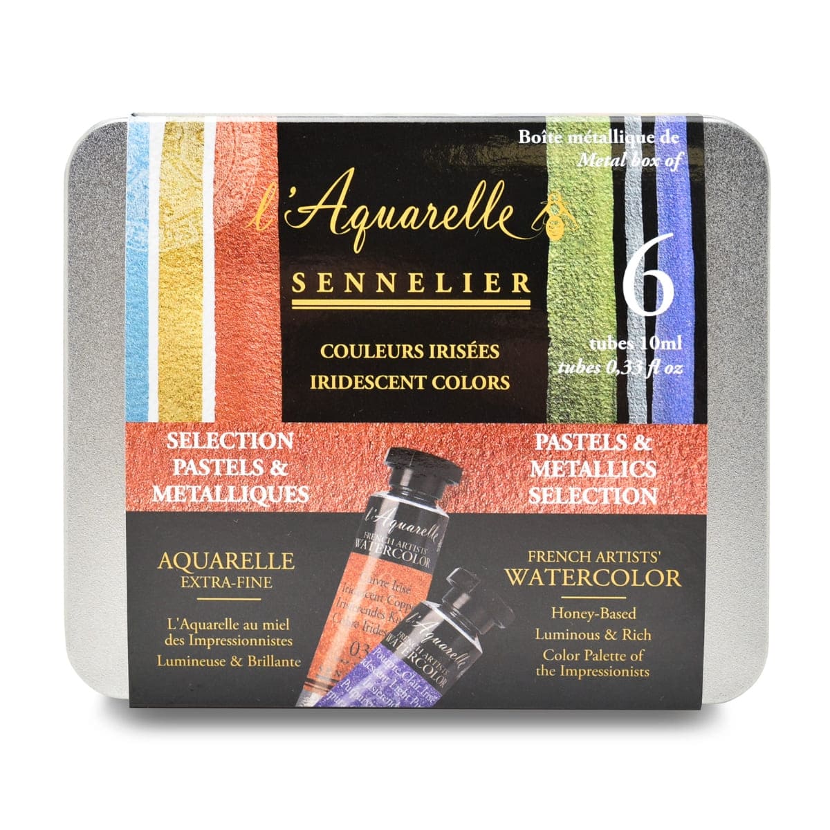 Tinta Aquarela Sennelier L'Aquarelle Extra Fine Seleção Cores Metálicas e Iridescentes