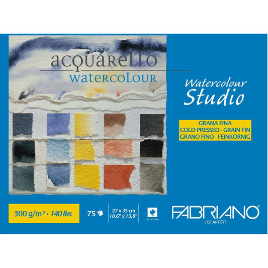 Bloco de Papel Para Aquarela Studio Fabriano GF 300g/m² 27x35cm