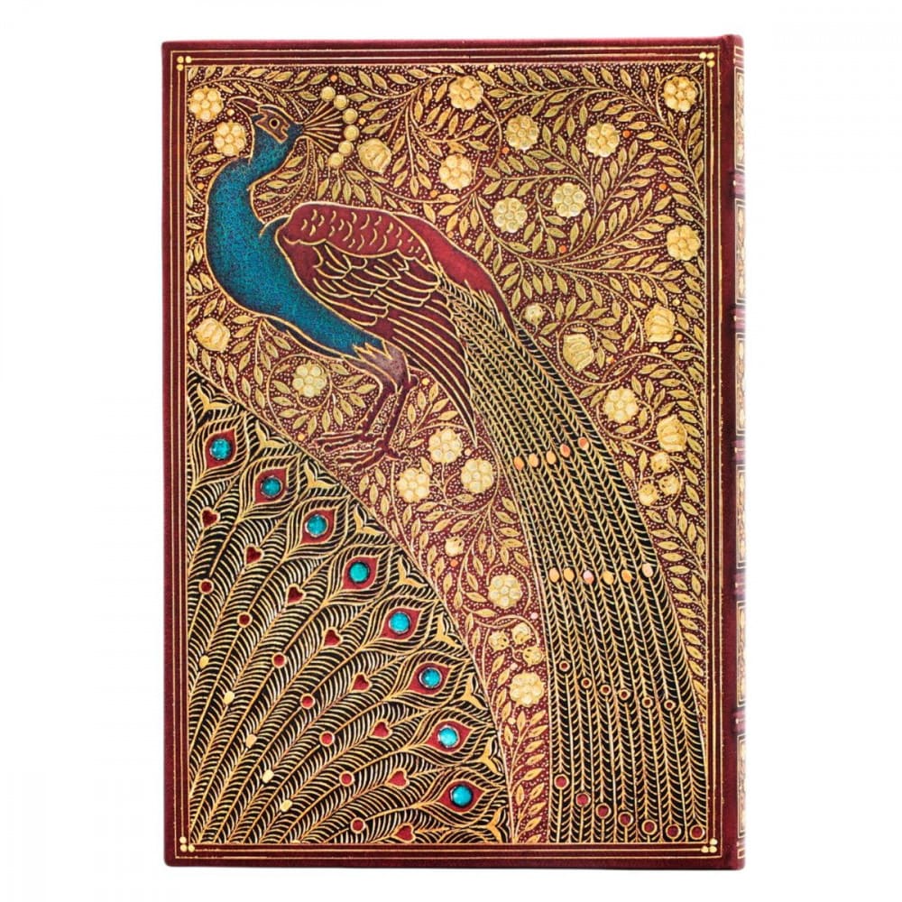 Paperblanks Hafiz's Peacocks Midi Capa Dura Pautado