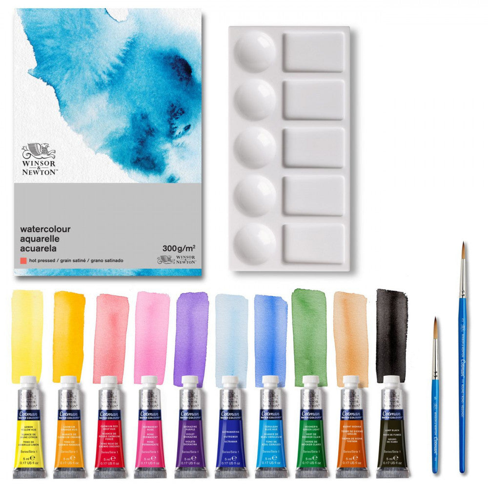 Estojo Tinta Aquarela Winsor & Newton Cotman Essentials 14 Peças