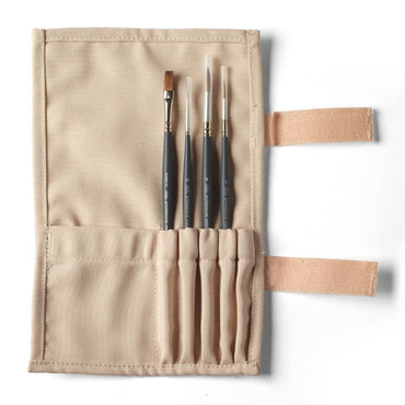 Kit Pincéis Winsor & Newton Profissional Sintéticos C/4 E Porta Pincel