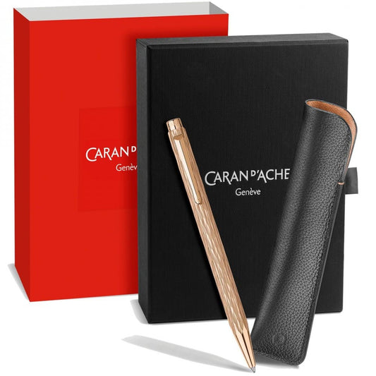 Caneta Esferográfica Caran d'Ache Ecridor Venetian Rose Gold Edição Limitada