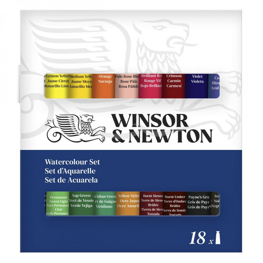 Estojo Tinta Aquarela Winsor & Newton Discover 10ml 18 Cores