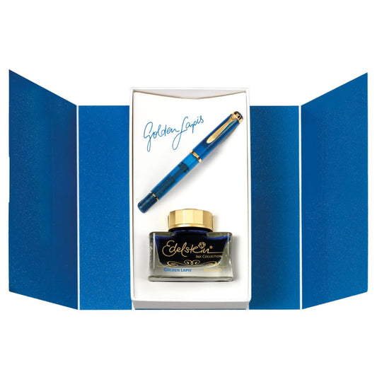 Estojo Caneta Tinteiro Pelikan M200 Golden Lápis Pena M