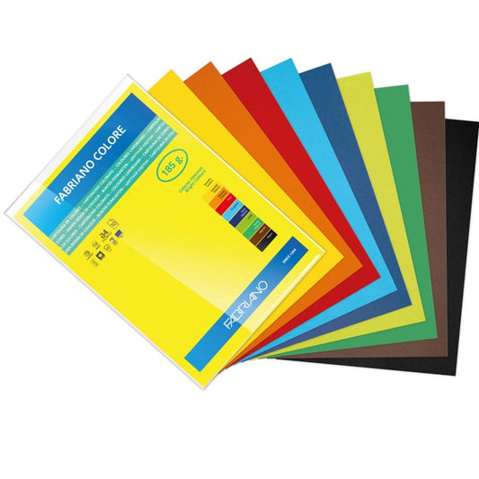 Papel Colore Fabriano Sortidos Cores Intensas A4 185g/m² Pack 10 Folhas