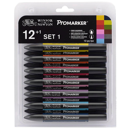 Marcador Promarker Set 1 12 Cores + Blender Winsor & Newton
