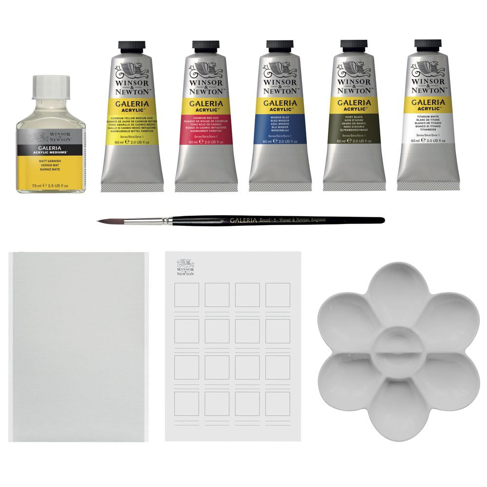 Estojo Tinta Acrílica Galeria Winsor & Newton Gift Collection 10 Peças