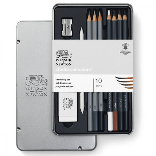 Estojo Sketching Winsor & Newton Com 10 Peças