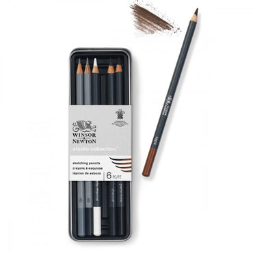 Estojo Sketching Winsor & Newton Com 6 Peças