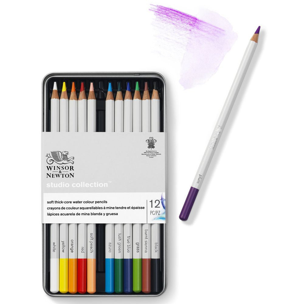 Lápis Aquarelável Winsor & Newton Studio Collection 12 Cores