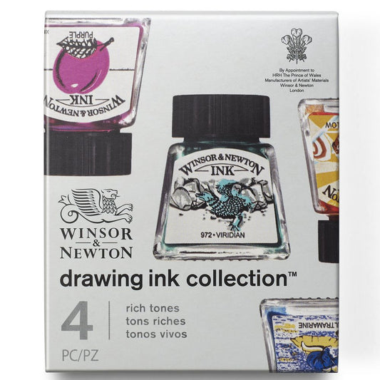 Tinta Para Desenho Winsor & Newton 14ml 4 Cores Rich Tones