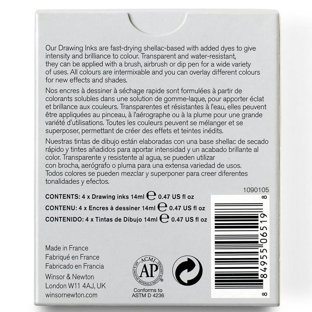 Tinta Para Desenho Winsor & Newton 14ml 4 Cores Vibrant Tones