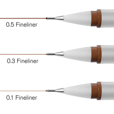 Caneta Nanquim Winsor & Newton 3 Pontas Sepia