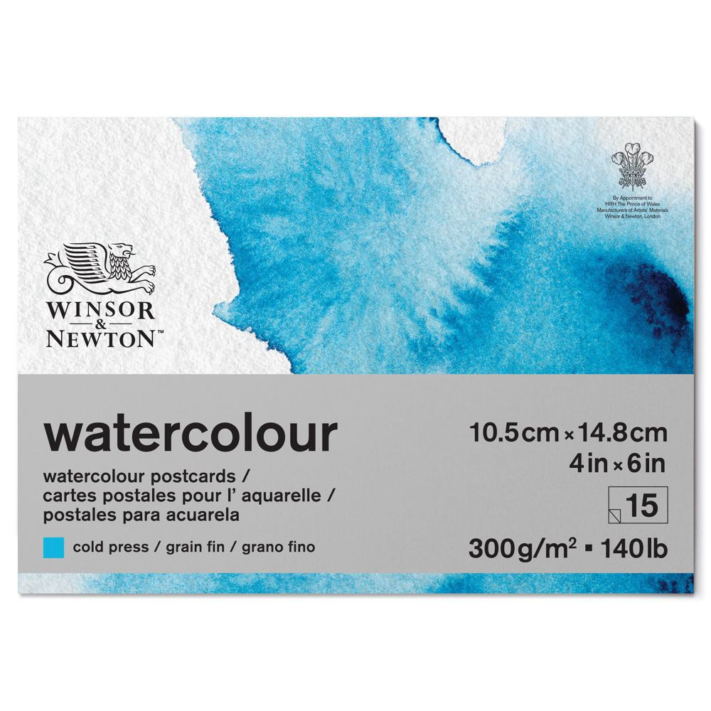 Cartão Postal Para Aquarela Winsor & Newton 10,5x14,8cm 15 Folhas