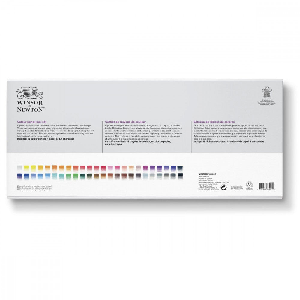 Estojo Lápis de Cor Studio Collection Winsor & Newton 50 Peças
