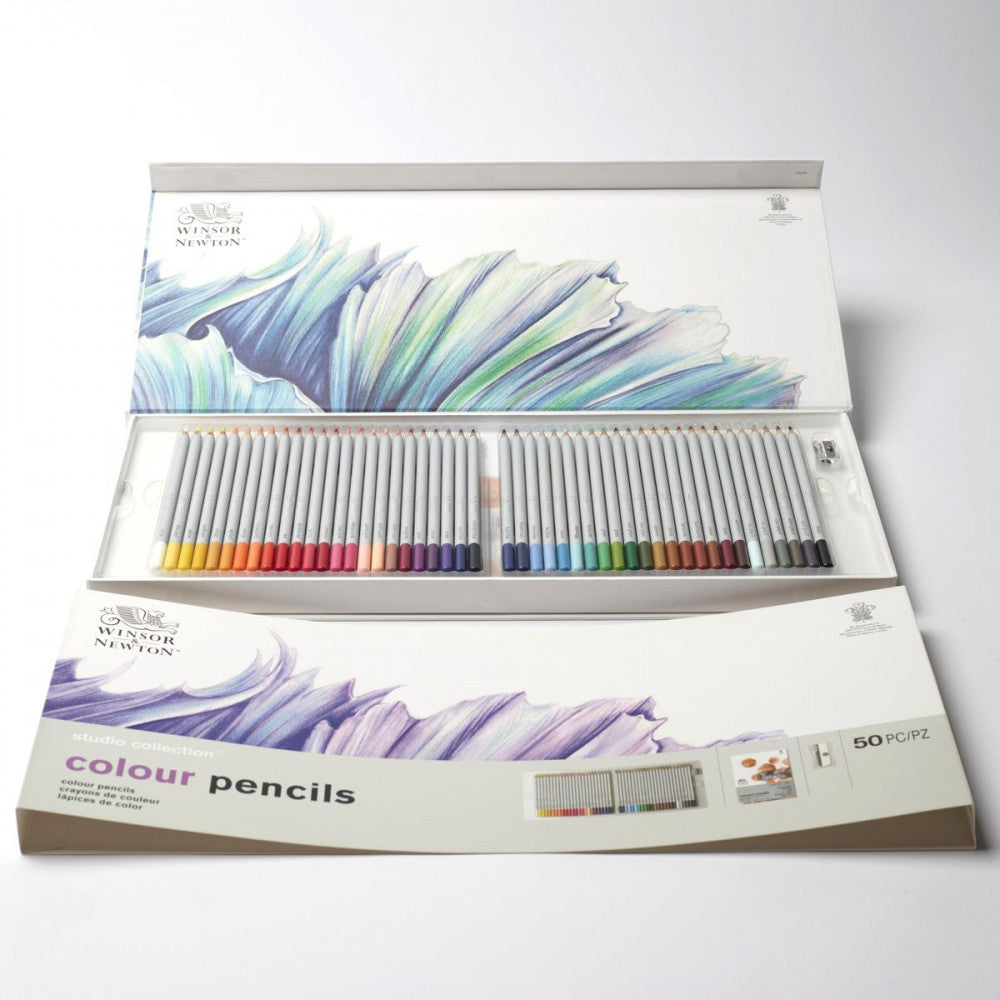 Estojo Lápis de Cor Studio Collection Winsor & Newton 50 Peças