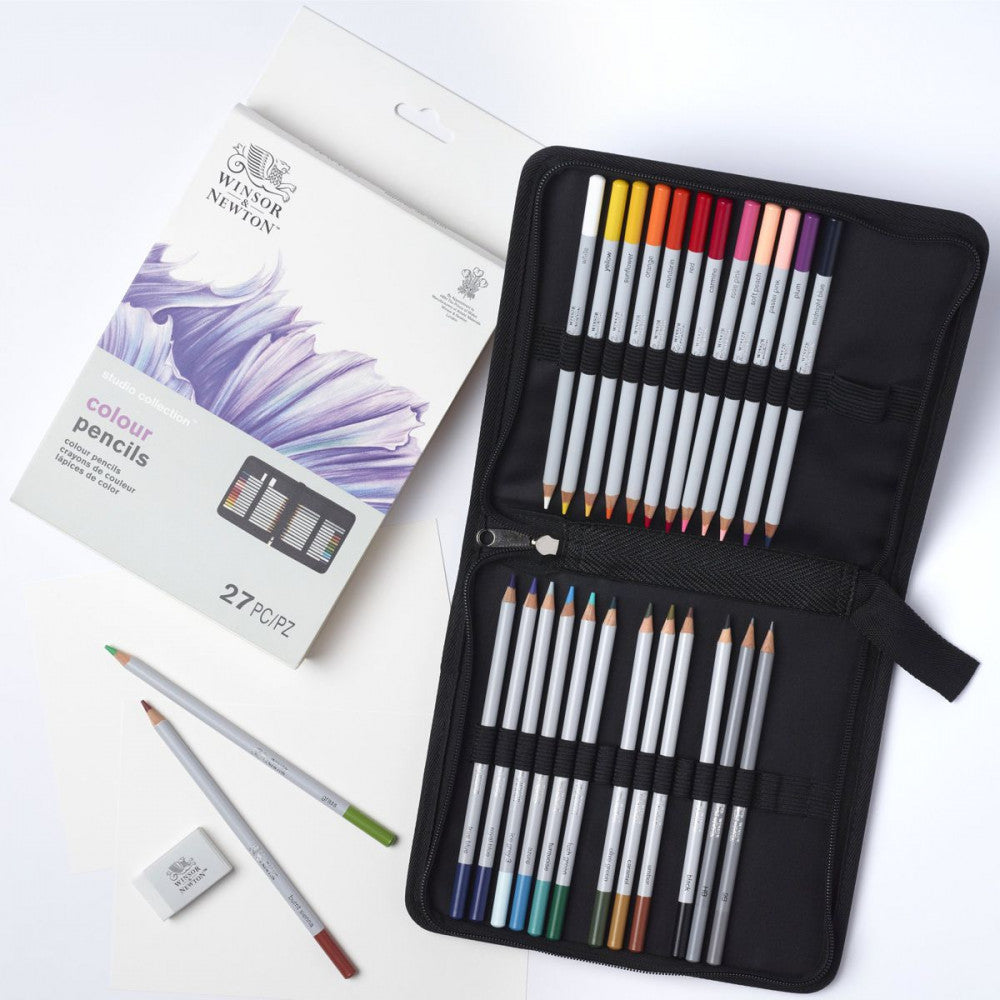 Estojo Lápis de Cor Studio Collection Winsor & Newton 27 Peças