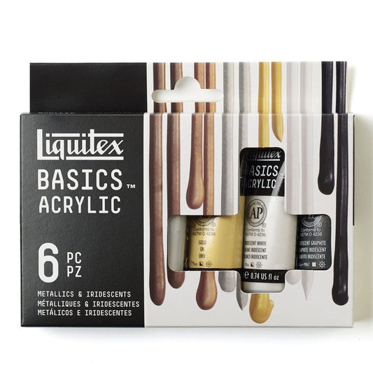 Tinta Acrílica Liquitex Basics 22ml 6 Cores Metálicas