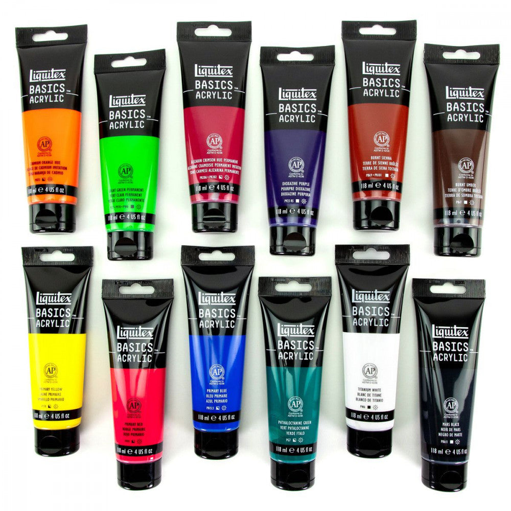 Tinta Acrílica Liquitex Basics 118ml 12 Cores