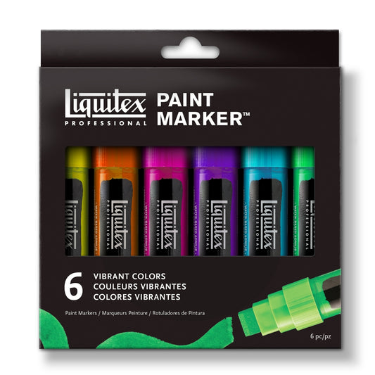 Estojo Marcador Liquitex Paint Marker 15mm 06 Cores Vibrantes