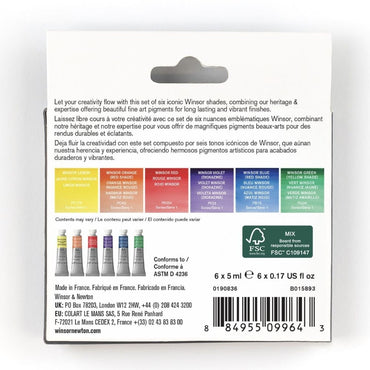 Aquarela Winsor & Newton Profissional C/6 Tubos Edição Winsor Collection