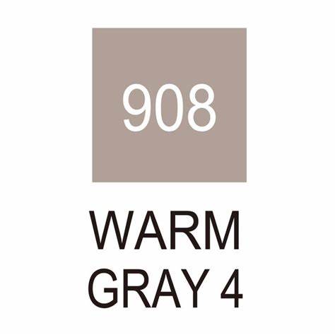 Caneta Pincel Kuretake Zig Clean Color Real Brush Warm Gray 4 908