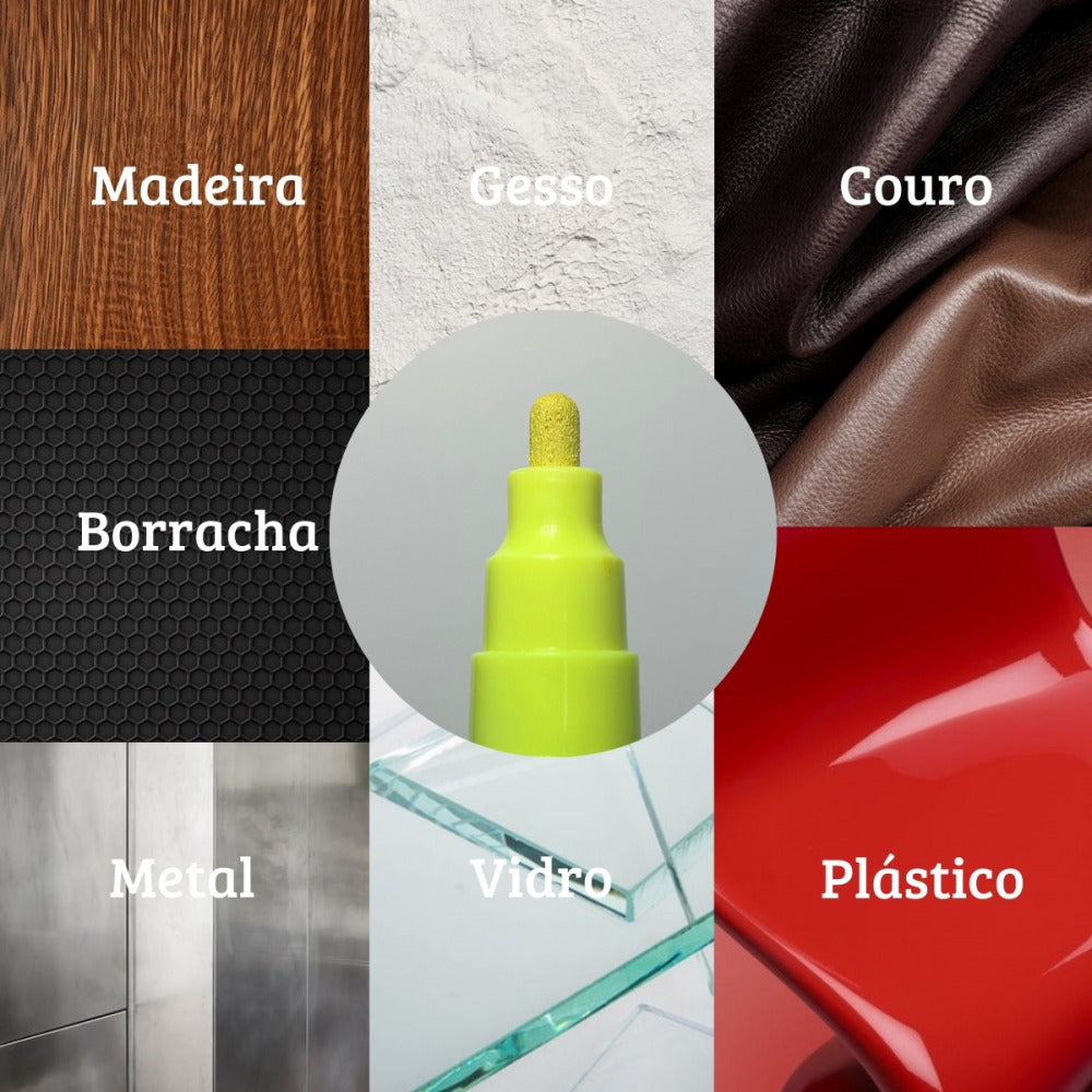 Caneta Permanente Paint Marker CKS Amarelo Neon