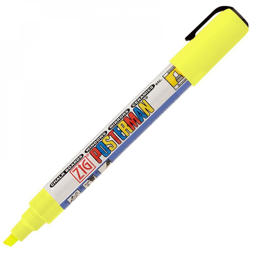 Marcador Zig Posterman Kuretake Broad Fluorescent Yellow PMA-50