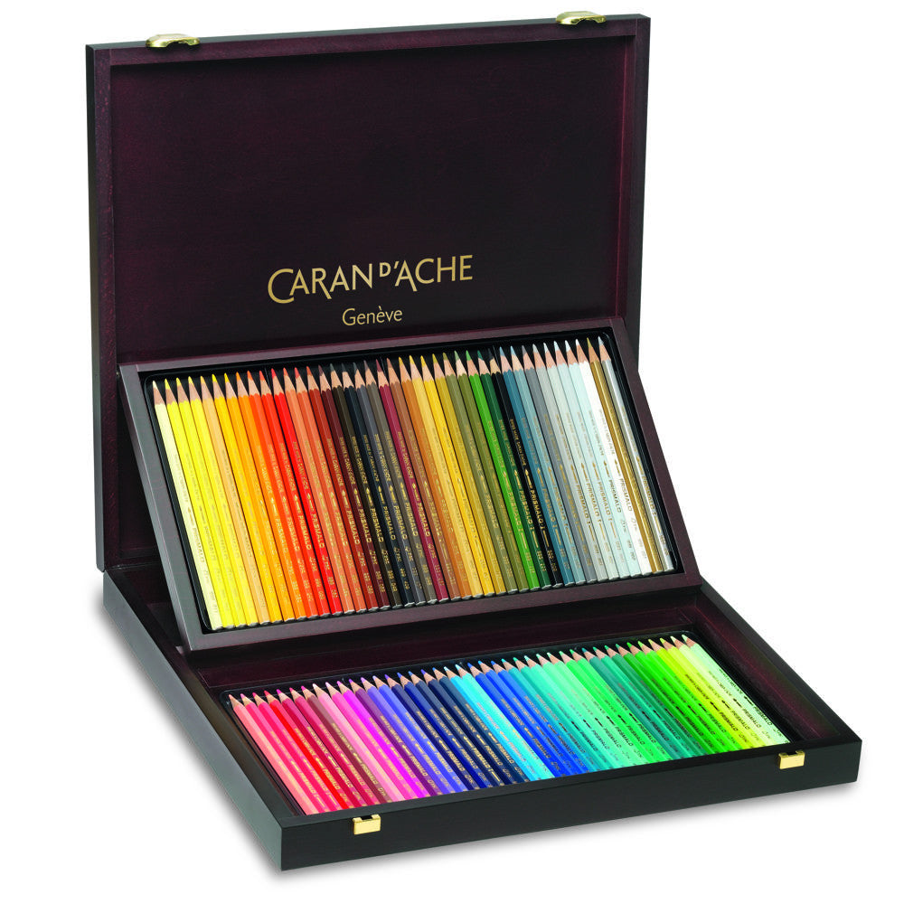 Lápis Aquarelado Caran D'Ache Prismalo 80 Cores Estojo Madeira