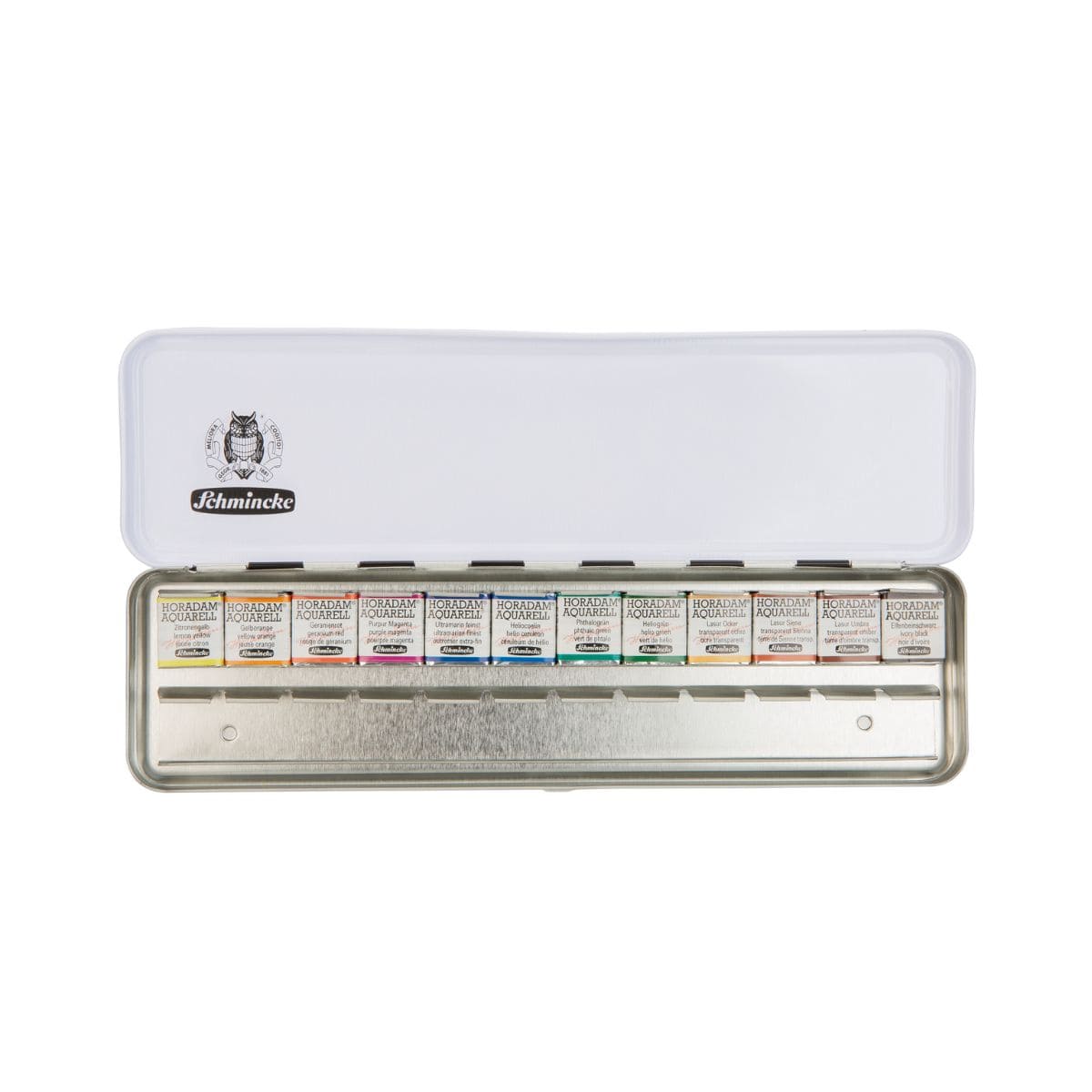 Tinta Aquarela Schmincke Horadam Pastilha 12 Cores