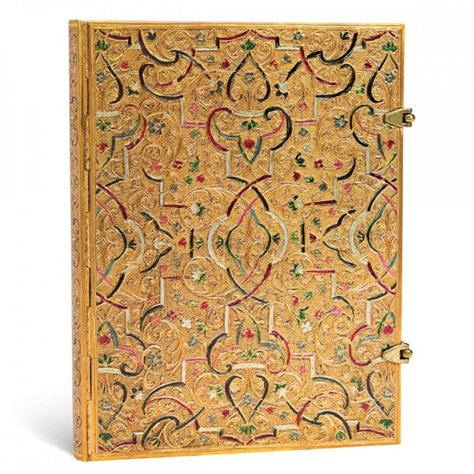 Paperblanks Gold Inlay Capa Dura Ultra Pautado