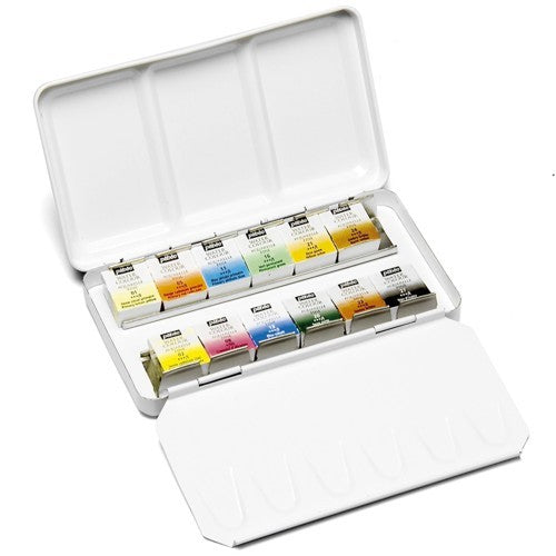 Aquarela em Pastilha Profissional Pebeo Fine Aquarelle 12 Cores