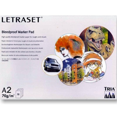 Bloco Para Marcador Bleedproof LetraSet A2 70g/m² 50 Folhas