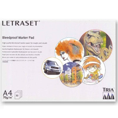 Bloco Para Marcador Bleedproof LetraSet A4 70g/m² 50 Folhas
