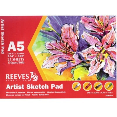 Bloco Para Esboço Sketch Reeves A5 130g/m²