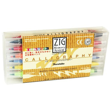 Caneta Caligrafia Artística Zig Kuretake 12 Cores