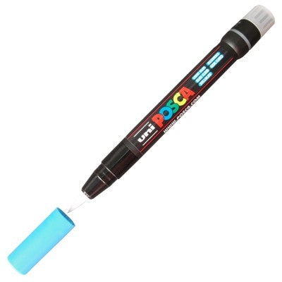 Caneta Posca Ponta de Pincel PC-F350 Azul Claro