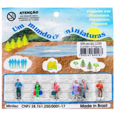 Figuras Para Maquetes 1/100 598 Minitec 05 PeçasFiguras Para Maquetes 1/100 598 Minitec 05 Peças