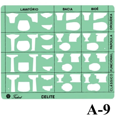 Gabarito Arquitetura A-09 Sanitários Trident