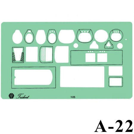 Gabarito Arquitetura A-22 Sanitários Trident