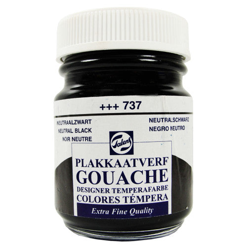 Tinta Guache Para Caligrafia Talens 50ml 737 Neutral Black
