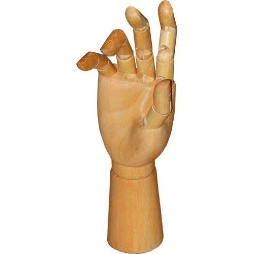 Mão Articulada de Madeira 30cm Direita